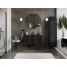 Mexen Orio vannas istabas skapis 100 cm ar izlietni Vela, 2 atvilktnes, melns spīdums/melns mats - 91A10-10047-2-BFF70-W23M71