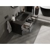 Mexen Orio armadietto da bagno 100 cm con lavabo Vela, 2 cassetti, nero lucido/nero opaco - 91A10-10047-2-BFF70-W23M71