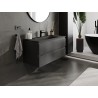 Mexen Orio armoire de salle de bain 100 cm avec lavabo Vela, 2 tiroirs, noir mat - 91A10-10047-2-BFF71-W23M71