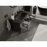 Mexen Orio bathroom cabinet 100 cm with Vela sink, 2 drawers, black matte - 91A10-10047-2-BFF71-W23M71