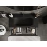 Mexen Orio bathroom cabinet 100 cm with Vela sink, 2 drawers, black matte - 91A10-10047-2-BFF71-W23M71