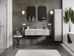 Mexen Orio armario de baño 120 cm con lavabo Otis, 1 cajón, gris mate/blanco mate - 91A10-12023-1-BF62-W18M01