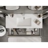 Mexen Orio bathroom cabinet 120 cm with Otis sink, 1 drawer, grey matt/white matt - 91A10-12023-1-BF62-W18M01