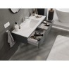 Mexen Orio 120 cm Bathroom Cabinet with Otis Sink, 1 Drawer, Matte Graphite/Matte White - 91A10-12023-1-BF66-W18M01