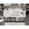Mexen Orio 120 cm Bathroom Cabinet with Otis Sink, 1 Drawer, Matte Graphite/Matte White - 91A10-12023-1-BF66-W18M01