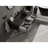 Mexen Orio meuble de salle de bains 120 cm avec lavabo Otis, 1 tiroir, noir brillant/noir mat - 91A10-12023-1-BF70-W18M71