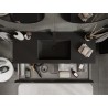 Mexen Orio mobile bagno 120 cm con lavabo Otis, 1 cassetto, nero lucido/nero opaco - 91A10-12023-1-BF70-W18M71