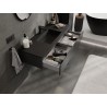 Mexen Orio badkamerkast 120 cm met wastafel Otis, 1 lade, zwart mat - 91A10-12023-1-BF71-W18M71