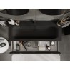 Mexen Orio mobile da bagno 120 cm con lavabo Vela, 1 cassetto, nero lucido/nero opaco - 91A10-12023-1-BF70-W23M71
