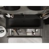 Mexen Orio bathroom cabinet 120 cm with Vela washbasin, 1 drawer, black matt - 91A10-12023-1-BF71-W23M71