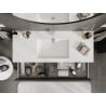 Mexen Orio bathroom cabinet 120 cm with Otis washbasin, 2 drawers, matte graphite/white matte - 91A10-12047-2-BFF66-W18M01