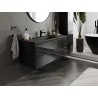 Mexen Orio mobiletto da bagno 120 cm con lavabo Otis, 2 cassetti, nero lucido/nero opaco - 91A10-12047-2-BFF70-W18M71