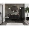 Mexen Orio armario de baño de 120 cm con lavabo Otis, 2 cajones, negro brillante/negro mate - 91A10-12047-2-BFF70-W18M71