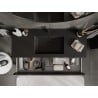 Mexen Orio 120 cm bathroom cabinet with Otis washbasin, 2 drawers, black gloss/black matte - 91A10-12047-2-BFF70-W18M71