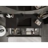 Mexen Orio meuble de salle de bain 120 cm avec lavabo Otis, 2 tiroirs, noir brillant/noir mat - 91A10-12047-2-BFF70-W18M71