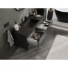 Mexen Orio mueble de baño de 120 cm con lavabo Otis, 2 cajones, negro mate - 91A10-12047-2-BFF71-W18M71