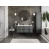 Mexen Orio 120 cm vannas istabas skapis ar izlietni Vela, 2 atvilktnes, grafīta matēts/balts matēts - 91A10-12047-2-BFF66-W23M01