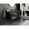 Mexen Orio armario de baño de 120 cm con lavabo Vela, 2 cajones, negro brillante/negro mate - 91A10-12047-2-BFF70-W23M71