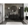 Mexen Orio armoire de salle de bain 120 cm avec lavabo Vela, 2 tiroirs, noir brillant/noir mat - 91A10-12047-2-BFF70-W23M71