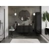 Mexen Orio mueble de baño 120 cm con lavabo Vela, 2 cajones, negro brillo/negro mate - 91A10-12047-2-BFF70-W23M71