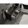 Mexen Orio meuble de salle de bain 120 cm avec lavabo Vela, 2 tiroirs, noir brillant/noir mat - 91A10-12047-2-BFF70-W23M71