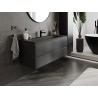 Mexen Orio gabinete de baño 120 cm con lavabo Vela, 2 cajones, negro mate - 91A10-12047-2-BFF71-W23M71