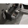 Mexen Orio bathroom cabinet 120 cm with Vela washbasin, 2 drawers, black matte - 91A10-12047-2-BFF71-W23M71