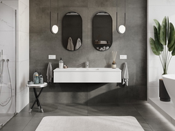 Mexen Orio meuble de salle de bains 140 cm avec lavabo Otis, 1 tiroir, blanc mat - 91A10-14023-1-BF01-W18M01