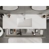 Mexen Orio vannitoakapp 140 cm koos Otise valamu, 1 sahtel, hall matt/valge matt - 91A10-14023-1-BF62-W18M01