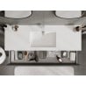 Mexen Orio bathroom cabinet 140 cm with Otis washbasin, 1 drawer, graphite matte/white matte - 91A10-14023-1-BF66-W18M01