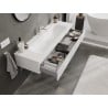 Mexen Orio badkamerkast 140 cm met wastafel Vela, 1 lade, wit glans - 91A10-14023-1-BF00-W23M00