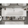 Mexen Orio vannitoakapp 140 cm koos Vela valamu, 1 sahtel, hall matt/valge matt - 91A10-14023-1-BF62-W23M01