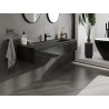 Mexen Orio armario de baño de 140 cm con lavabo Vela, 1 cajón, brillo negro/mate negro - 91A10-14023-1-BF70-W23M71