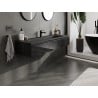 Mexen Orio bathroom cabinet 140 cm with Vela sink, 1 drawer, black gloss/black matte - 91A10-14023-1-BF70-W23M71