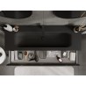 Mexen Orio mobile da bagno 140 cm con lavabo Vela, 1 cassetto, nero lucido/nero opaco - 91A10-14023-1-BF70-W23M71