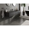 Mexen Orio meuble de salle de bains 140 cm avec lavabo Vela, 1 tiroir, noir mat - 91A10-14023-1-BF71-W23M71