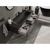 Mexen Orio Bathroom Cabinet 140 cm with Vela Sink, 1 Drawer, Black Matte - 91A10-14023-1-BF71-W23M71