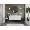 Mexen Orio meuble de salle de bains 140 cm avec lavabo Otis, 2 tiroirs, blanc brillant - 91A10-14047-2-BFF00-W18M00