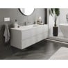 Mexen Orio meuble de salle de bains 140 cm avec lavabo Otis, 2 tiroirs, gris mat/blanc mat - 91A10-14047-2-BFF62-W18M01