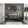 Mexen Orio mobile bagno 140 cm con lavabo Otis, 2 cassetti, grafite opaco/bianco opaco - 91A10-14047-2-BFF66-W18M01