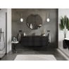 Mexen Orio mueble de baño de 140 cm con lavabo Otis, 2 cajones, negro brillante/negro mate - 91A10-14047-2-BFF70-W18M71