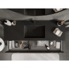 Mexen Orio 140 cm Bathroom Cabinet with Otis Sink, 2 Drawers, Black Gloss/Black Matte - 91A10-14047-2-BFF70-W18M71