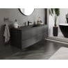 Mexen Orio meuble de salle de bain 140 cm avec lavabo Otis, 2 tiroirs, noir mat - 91A10-14047-2-BFF71-W18M71