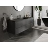 Mexen Orio mobile da bagno 140 cm con lavabo Otis, 2 cassetti, nero opaco - 91A10-14047-2-BFF71-W18M71