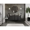 Mexen Orio mueble de baño de 140 cm con lavabo Otis, 2 cajones, negro mate - 91A10-14047-2-BFF71-W18M71