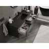 Mexen Orio bathroom cabinet 140 cm with Otis sink, 2 drawers, black matte - 91A10-14047-2-BFF71-W18M71