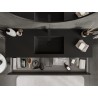 Mexen Orio bathroom cabinet 140 cm with Otis sink, 2 drawers, black matte - 91A10-14047-2-BFF71-W18M71