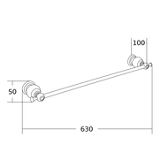 Mexen Estela towel rack, rose gold - 7011524-60