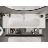 Mexen Orio badkamerkast 140 cm met wastafel Vela, 2 lades, mat grafiet/mat wit - 91A10-14047-2-BFF66-W23M01