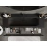 Mexen Orio 140 cm bathroom cabinet with sink Vela, 2 drawers, black gloss/black matte - 91A10-14047-2-BFF70-W23M71